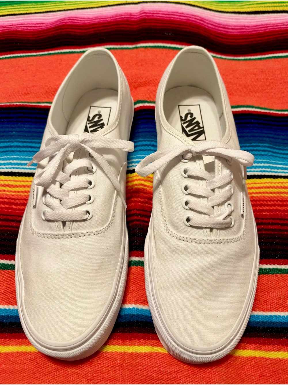 Vans White Low-Top Canvas Sneakers